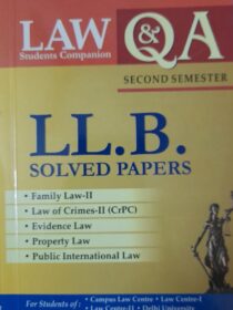 Singhal’s LLB Solved Papers (Question and Answers/ QA) for 2nd Semester Delhi University (DU)